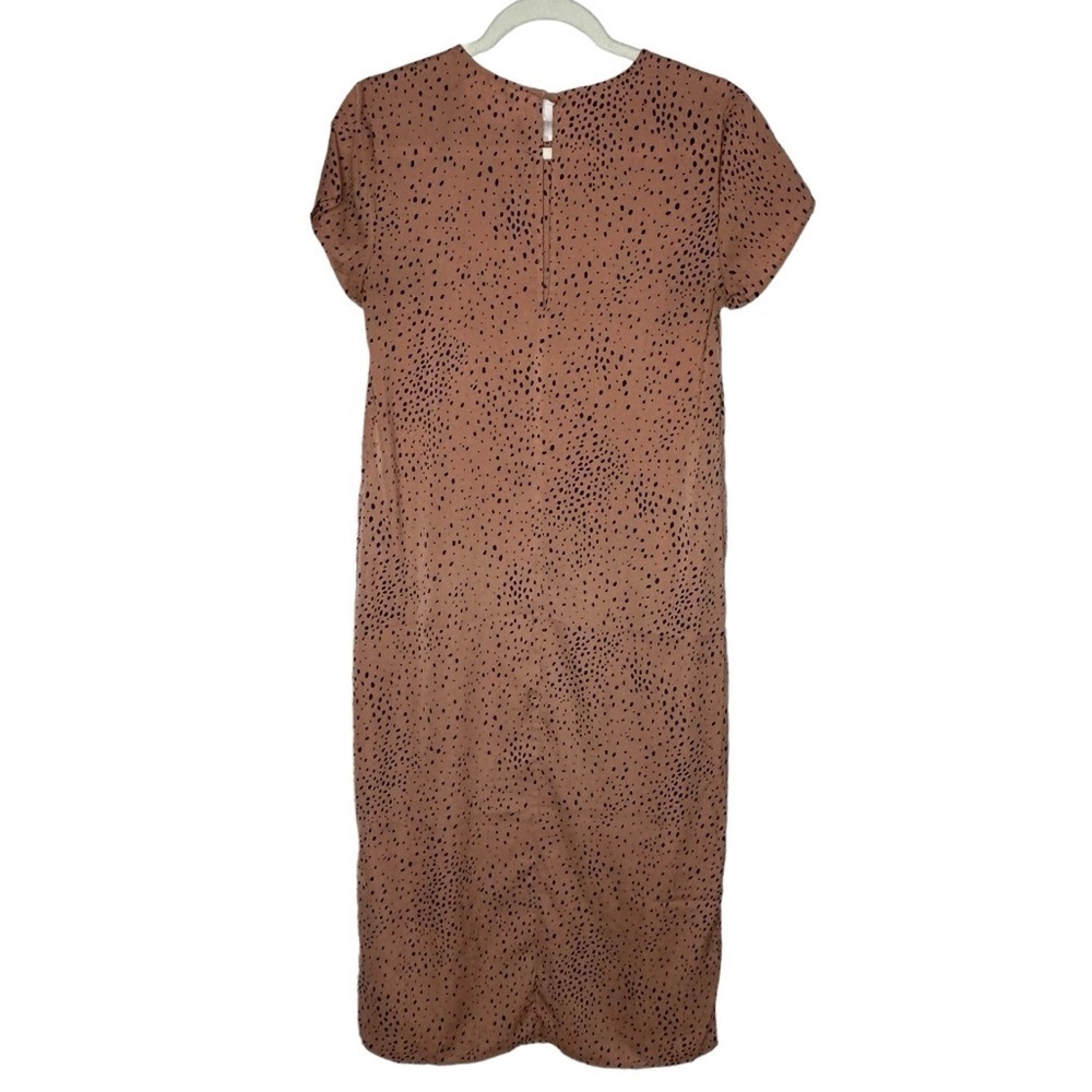 Saltwater Luxe Leopard Print Satin Midi Shift Dress - Picture 3 of 12